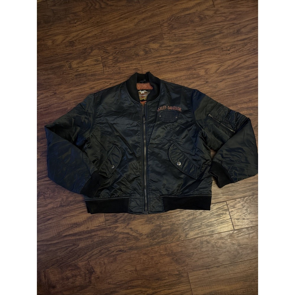 Vintage Harley Davidson clothes an American Legend bomber jacket nylon Large